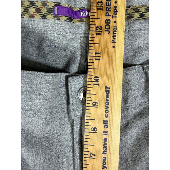 HILTL Men’s 36/38 Gray 100% New Wool Flat Front Tailored Dress Pants Slacks - Picture 9 of 9